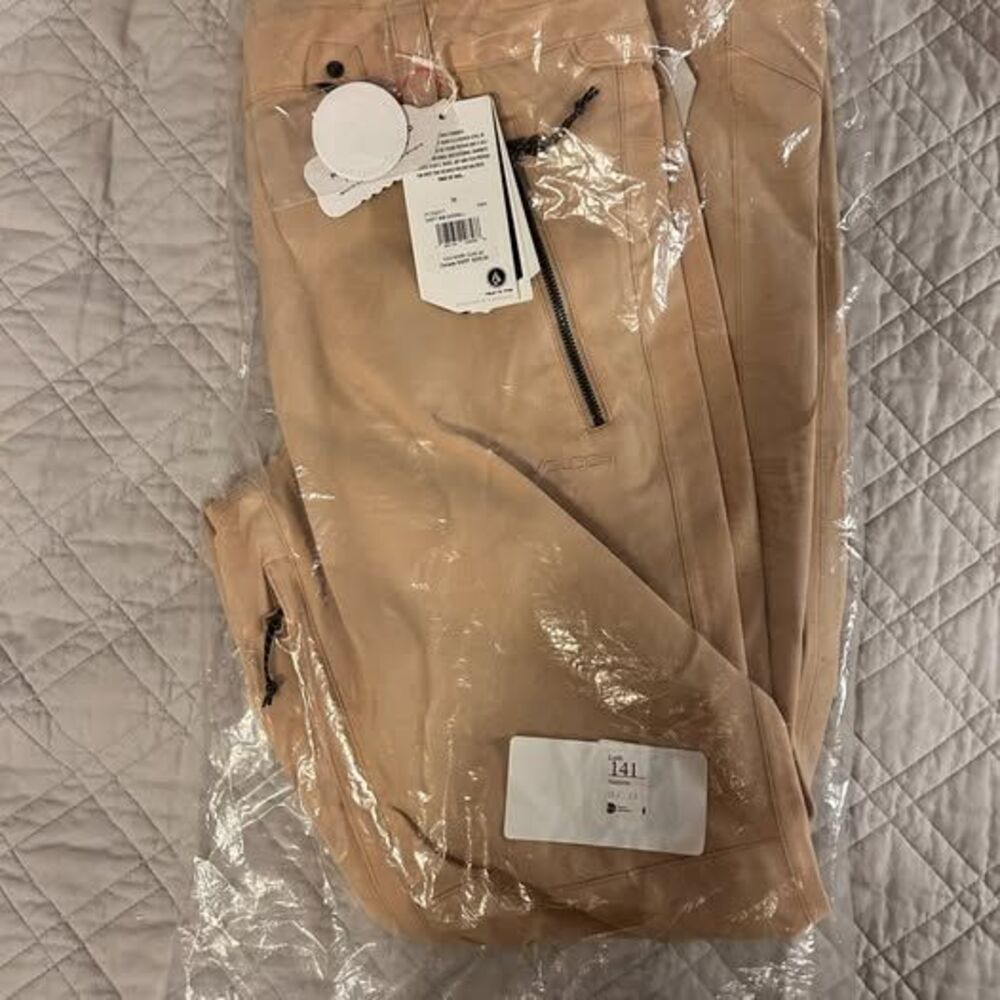 Volcom Women's Swift Bib Overall Snowboard Pants - Sand - Size Medium NWT